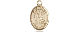 [9218KT] 14kt Gold Holy Family Medal