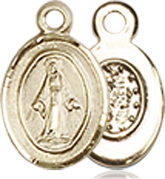 [0205PLKT] 14kt Gold Miraculous Medal