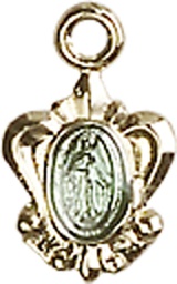 [0211KT] 14kt Gold Miraculous Medal