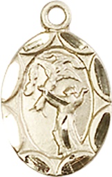 [0301FCKT] 14kt Gold Saint Francis Medal