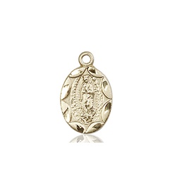 [0301FKT] 14kt Gold Our Lady of Guadalupe Medal