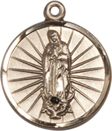 [0601FKT] 14kt Gold Our Lady of Guadalupe Medal