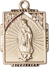 [0804FKT] 14kt Gold Our Lady of Guadalupe Medal