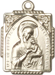 [0804HKT] 14kt Gold Our Lady of Perpetual Help Medal