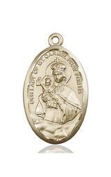 [1656KT] 14kt Gold Our Lady of Mount Carmel Medal