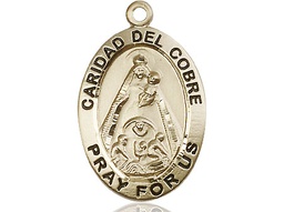 [4031KT] 14kt Gold Caridad del Cobre Medal