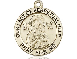 [4077KT] 14kt Gold Our Lady of Perpetual Help Medal