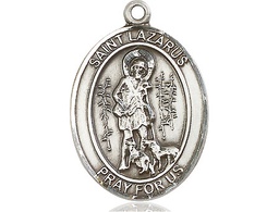[7066SS] Sterling Silver Saint Lazarus Medal