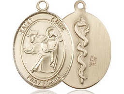 [7068GF8] 14kt Gold Filled Saint Luke the Apostle Doctor Medal
