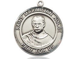 [7073RDSS] Sterling Silver Saint Maximilian Kolbe Medal