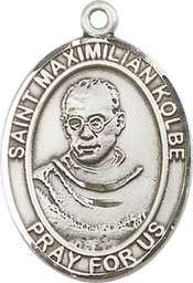 [7073SS] Sterling Silver Saint Maximilian Kolbe Medal