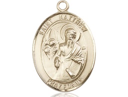 [7074GF] 14kt Gold Filled Saint Matthew the Apostle Medal