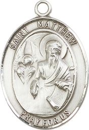 [7074SS] Sterling Silver Saint Matthew the Apostle Medal