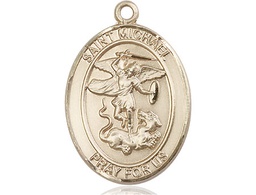 [7076GF] 14kt Gold Filled Saint Michael the Archangel Medal