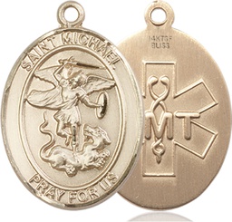 [7076GF10] 14kt Gold Filled Saint Michael EMT Medal