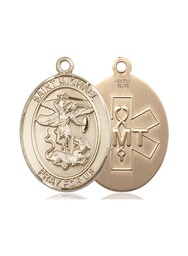 [7076GF10] 14kt Gold Filled Saint Michael EMT Medal