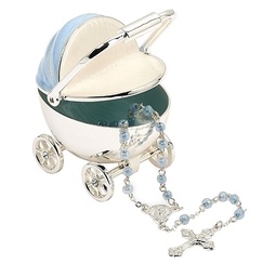 [RO-19005] 2.75&quot;H Blue Carriage Keepsake