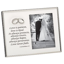 [RO-19899] 7&quot;H Love Is Patient frame fits 4x6