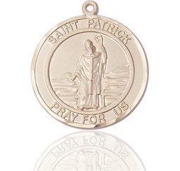 [7084RDGF] 14kt Gold Filled Saint Patrick Medal