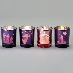 [RO-132238] Set of 4 Advent candle holders   - Christmas