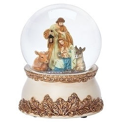 [RO-134095] 5.7"H Mus Holy Family  Animals - Christmas