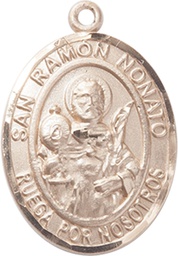[7091SPGF] 14kt Gold Filled San Raymon Nonato Medal