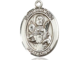 [7091SS] Sterling Silver Saint Raymond Nonnatus Medal