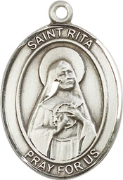 [7094SS] Sterling Silver Saint Rita of Cascia Medal