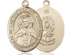 [7098KT] 14kt Gold Scapular Medal