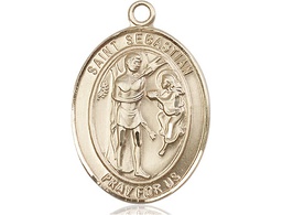 [7100GF] 14kt Gold Filled Saint Sebastian Medal