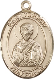 [7105GF] 14kt Gold Filled Saint Timothy Medal