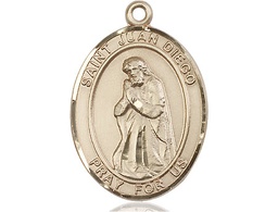 [7111GF] 14kt Gold Filled Saint Juan Diego Medal