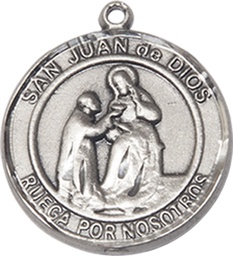[7112RDSPSS] Sterling Silver San Juan de Dios Medal