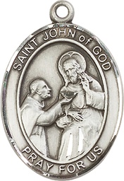 [7112SS] Sterling Silver Saint John of God Medal