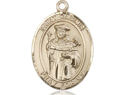 [7113GF] 14kt Gold Filled Saint Casimir of Poland Medal