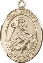 [7114GF] 14kt Gold Filled Saint William of Rochester Medal