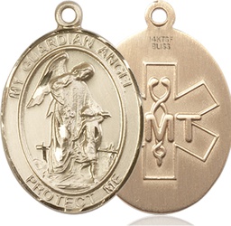 [7118GF10] 14kt Gold Filled Guardian Angel EMT Medal