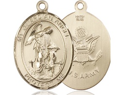 [7118GF2] 14kt Gold Filled Guardian Angel Army Medal