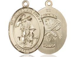 [7118GF5] 14kt Gold Filled Guardian Angel National Guard Medal