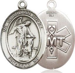[7118SS10] Sterling Silver Guardian Angel EMT Medal