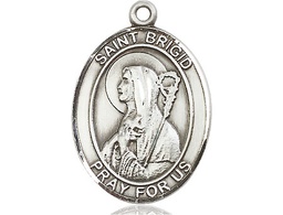 [7123SS] Sterling Silver Saint Brigid of Ireland Medal