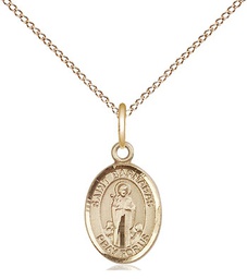 [9216GF/18GF] 14kt Gold Filled Saint Barnabas Pendant on a 18 inch Gold Filled Light Curb chain