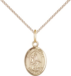 [9250GF/18GF] 14kt Gold Filled Saint Isabella of Portugal Pendant on a 18 inch Gold Filled Light Curb chain