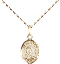 [9270GF/18GF] 14kt Gold Filled Saint Bruno Pendant on a 18 inch Gold Filled Light Curb chain