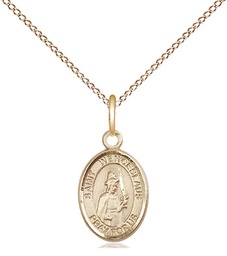 [9273GF/18GF] 14kt Gold Filled Saint Wenceslaus Pendant on a 18 inch Gold Filled Light Curb chain