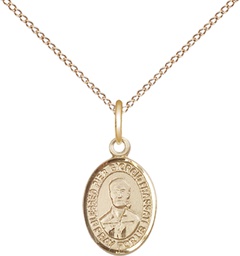 [9278GF/18GF] 14kt Gold Filled Blessed Pier Giorgio Frassati Pendant on a 18 inch Gold Filled Light Curb chain