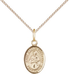 [9279GF/18GF] 14kt Gold Filled Saint Gabriel Possenti Pendant on a 18 inch Gold Filled Light Curb chain