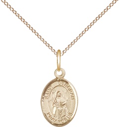 [9286GF/18GF] 14kt Gold Filled Saint Deborah Pendant on a 18 inch Gold Filled Light Curb chain
