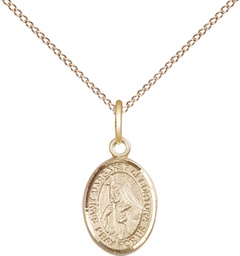[9301GF/18GF] 14kt Gold Filled Saint Margaret of Cortona Pendant on a 18 inch Gold Filled Light Curb chain