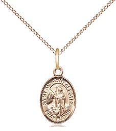 [9317GF/18GF] 14kt Gold Filled Saint Anthony of Egypt Pendant on a 18 inch Gold Filled Light Curb chain